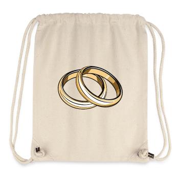 Eheringe Hochzeit - Stanley/Stella recycelter Gym Bag - Naturweiß - Vorne