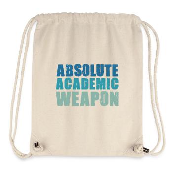 Studenten Absolute Academic Weapon - Stanley/Stella recycelter Gym Bag - Naturweiß - Vorne