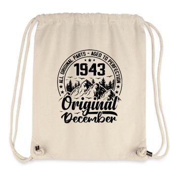 1943 Dezember Original 81 Jahre altes Geburtstagsgeschenk - Stanley/Stella recycelter Gym Bag - Naturweiß - Vorne
