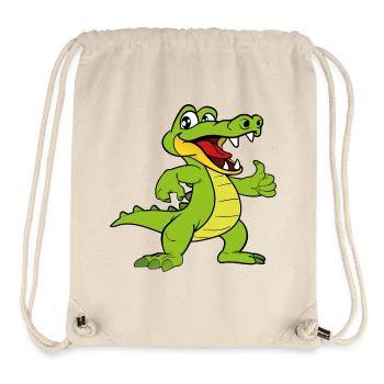 Kroko Kaiman Reptilien Tiere - Stanley/Stella recycelter Gym Bag - Naturweiß - Vorne
