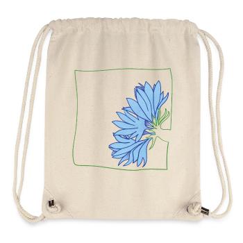 Kornblume minimalistisch - Stanley/Stella recycelter Gym Bag - Naturweiß - Vorne