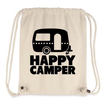 happy camper - Stanley/Stella recycelter Gym Bag - Naturweiß - Vorne