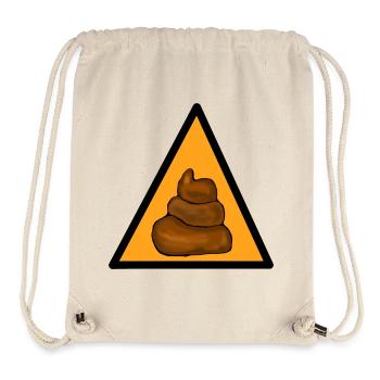 Caution shit - Stanley/Stella Recycled Gym Bag - natural - Front