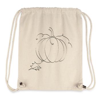 Lineart Kürbis - Stanley/Stella recycelter Gym Bag - Naturweiß - Vorne