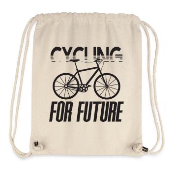 Cycling for Future cyclist climate change gift - Stanley/Stella Recycled Gym Bag - natural - Front