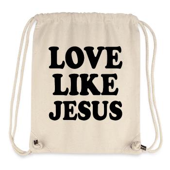Love like jesus - Stanley/Stella recycelter Gym Bag - Naturweiß - Vorne