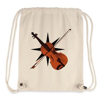 Geige Violine vintage Sinfonie Kompass Musikschule - Stanley/Stella recycelter Gym Bag - Naturweiß - Vorne