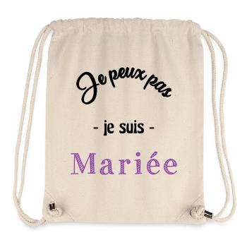 HOCHZEIT. ZUKÜNFTIGE BRAUT - Stanley/Stella recycelter Gym Bag - Naturweiß - Vorne