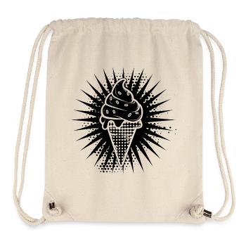 Cornet de crème glacée - Sac à cordon recyclé Stanley/Stella - blanc naturel - Devant