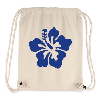 Hibiscus Flower - Blue - Stanley/Stella Recycled Gym Bag - natural - Front