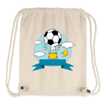 Fußball Heißluftballon Namensschild blau - Stanley/Stella recycelter Gym Bag - Naturweiß - Vorne