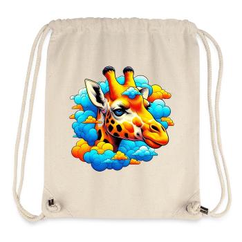 Giraffe with head in cloud clouds - Stanley/Stella Recycled Gym Bag - natural - Front