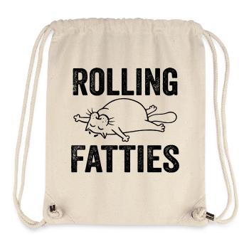 Rolling Fatties Katze Lustig Fett Kätzchen Katze Liebhaber - Stanley/Stella recycelter Gym Bag - Naturweiß - Vorne