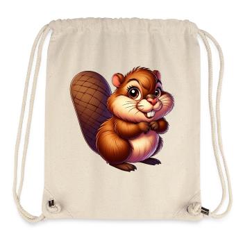Bieber - Stanley/Stella recycelter Gym Bag - Naturweiß - Vorne