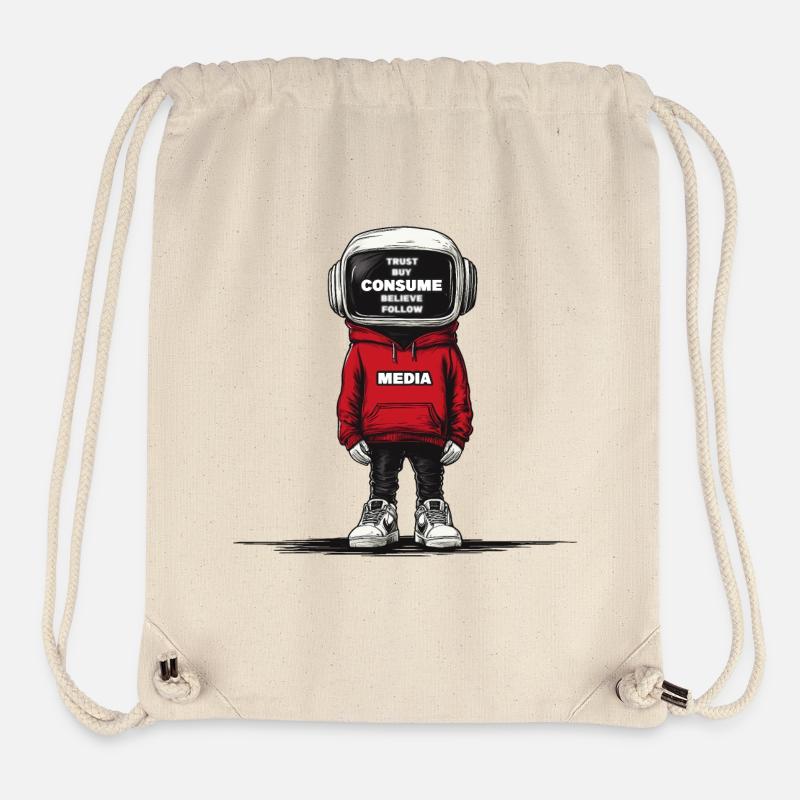 T Shirt Design Media - Stanley/Stella recycelter Gym Bag - Naturweiß