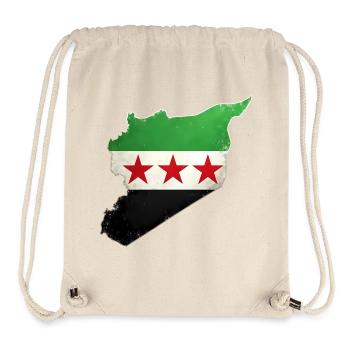 Drapeau de la Syrie libre - Sac à cordon recyclé Stanley/Stella - blanc naturel - Devant