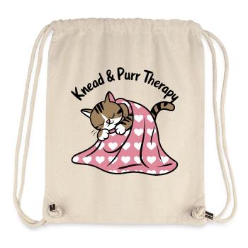 Purring Nap Under Heart Blanket - Stanley/Stella Recycled Gym Bag - natural - Front