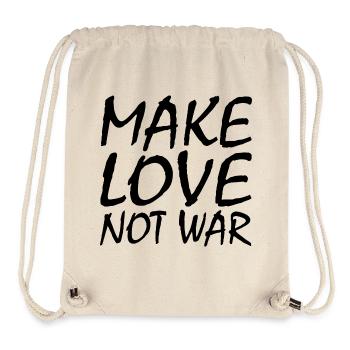 Make love not war - Stanley/Stella recycelter Gym Bag - Naturweiß - Vorne