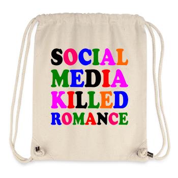 social media killed romance - Stanley/Stella recycelter Gym Bag - Naturweiß - Vorne