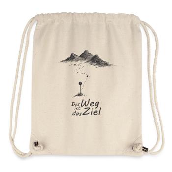 Der weg ist das Ziel... - Stanley/Stella recycelter Gym Bag - Naturweiß - Vorne