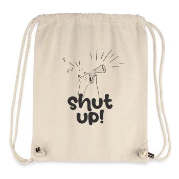 shut up - Stanley/Stella recycelter Gym Bag - Naturweiß - Vorne