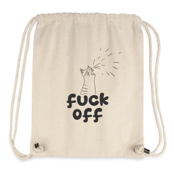 fuuuu off - Stanley/Stella recycelter Gym Bag - Naturweiß - Vorne