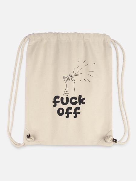 fuuuu off - Stanley/Stella recycelter Gym Bag - Naturweiß