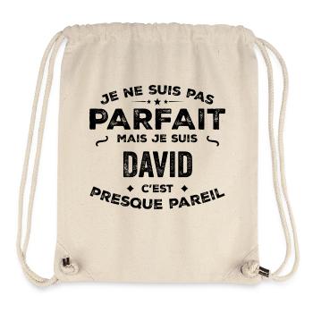 David – ein Vorname, eine lustige und stolze Legende - Stanley/Stella recycelter Gym Bag - Naturweiß - Vorne