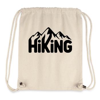 Hiking Typography - Hiking Design - Stanley/Stella Recycled Gym Bag - natural - Front