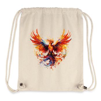Phénix Phénix Feu Flammes Oiseau Mythologie - Sac à cordon recyclé Stanley/Stella - blanc naturel - Devant