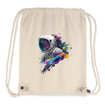Farb Astronaut - Stanley/Stella recycelter Gym Bag - Naturweiß - Vorne