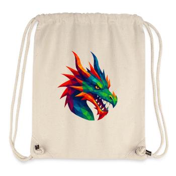 WPAP Stil Tiere - Drache - Stanley/Stella recycelter Gym Bag - Naturweiß - Vorne