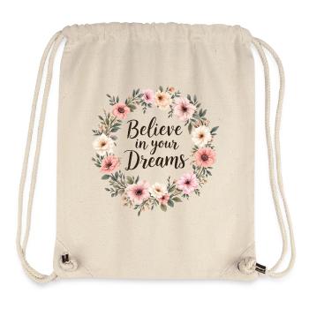 Believe in your Dreams - Stanley/Stella recycelter Gym Bag - Naturweiß - Vorne