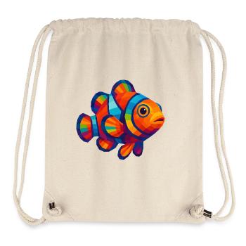 WPAP Polygon Stil Tiere - Clownfisch - Stanley/Stella recycelter Gym Bag - Naturweiß - Vorne