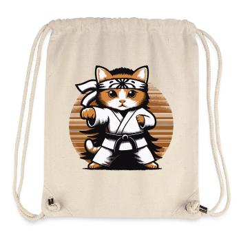 Kawaii Cat Karate Dojo Design - Stanley/Stella Recycled Gym Bag - natural - Front