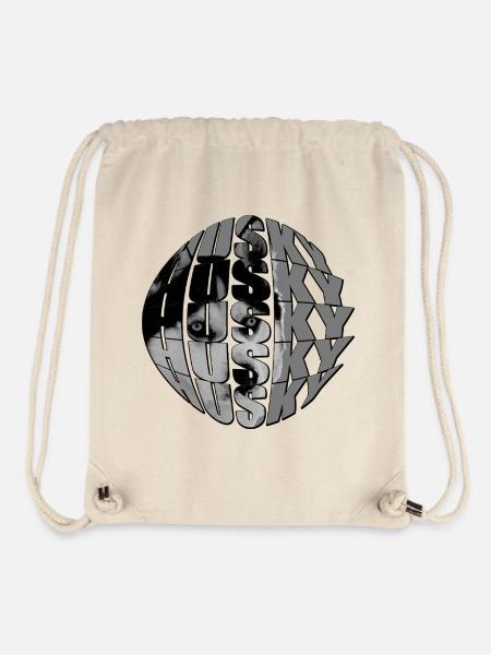 Wolfgesicht in Globus-Design - Stanley/Stella recycelter Gym Bag - Naturweiß