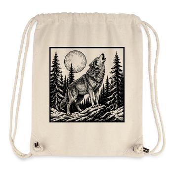 loup hurlant - Sac à cordon recyclé Stanley/Stella - blanc naturel - Devant
