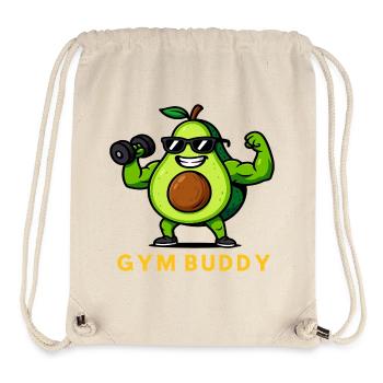 Fitness Avocado Gym Buddy Krafttraining Cartoon - Stanley/Stella recycelter Gym Bag - Naturweiß - Vorne