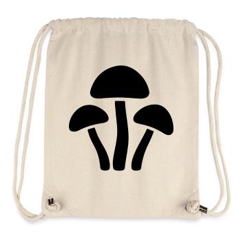 Icône Champignons - Sac à cordon recyclé Stanley/Stella - blanc naturel - Devant
