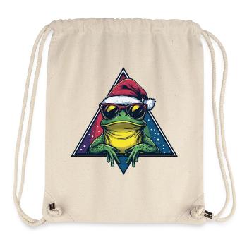 Frosch im Santa Triangle - Stanley/Stella recycelter Gym Bag - Naturweiß - Vorne