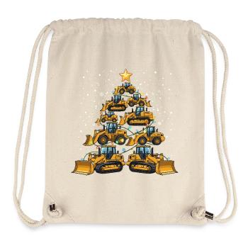Lustiger Bulldozer Weihnachtsbaum Geschenk  - Stanley/Stella recycelter Gym Bag - Naturweiß - Vorne