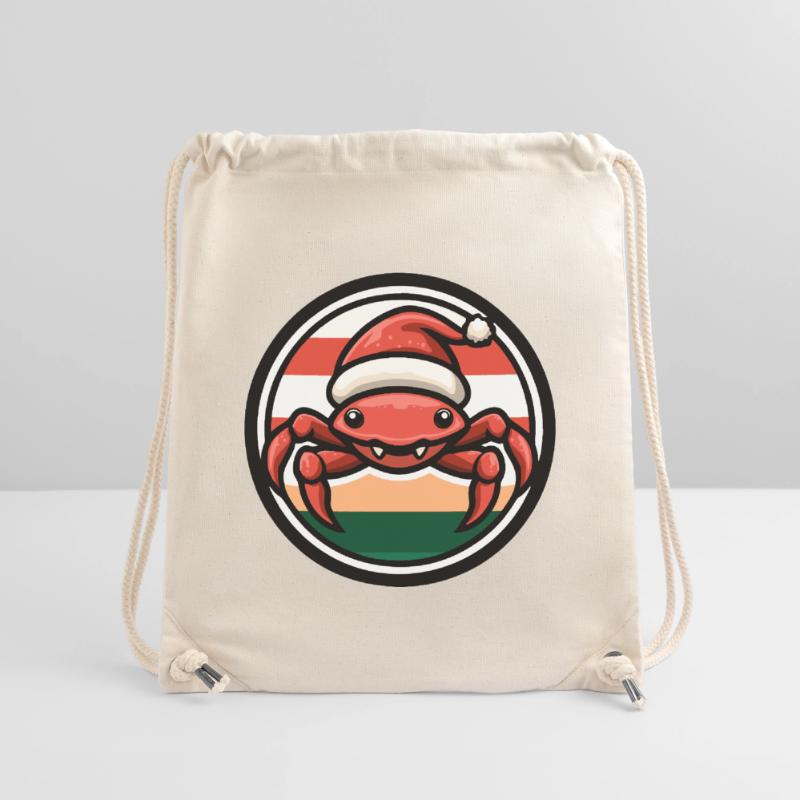 Weihnachtskrabbe im Feststil Stanley/Stella recycelter Gym Bag