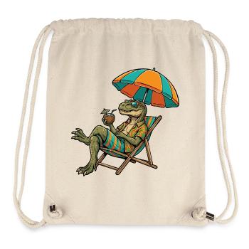 Stranddino im Tropenlook - Stanley/Stella recycelter Gym Bag - Naturweiß - Vorne