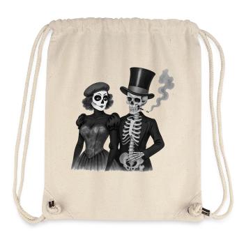 JAMES... ON SORT? - black & white - Sac à cordon recyclé Stanley/Stella - blanc naturel - Devant