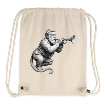 TRUMPET GARGOYLE - black & white - Sac à cordon recyclé Stanley/Stella - blanc naturel - Devant