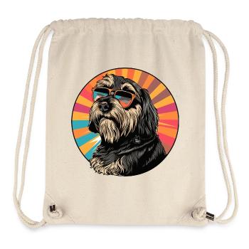 Sonnenbrillen Hund im Retro Rainbow - Stanley/Stella recycelter Gym Bag - Naturweiß - Vorne