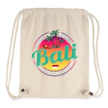 Bali Indonesien Retro Sonnenuntergang Souvenir - Stanley/Stella recycelter Gym Bag - Naturweiß - Vorne