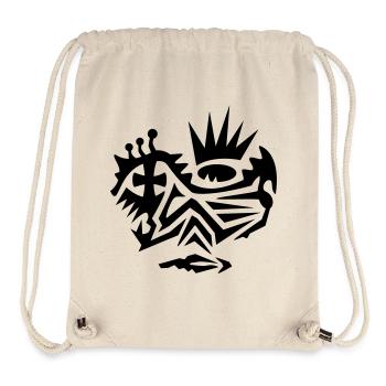 Tatouage tribal sur le visage avec croix - Sac à cordon recyclé Stanley/Stella - blanc naturel - Devant