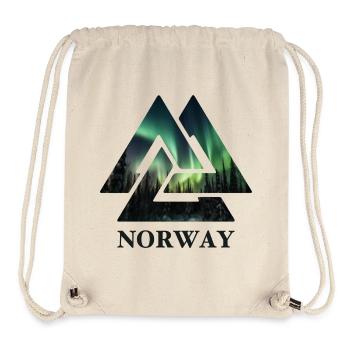 Nœud viking de Norvège, aurores boréales Scandinavie - Sac à cordon recyclé Stanley/Stella - blanc naturel - Devant