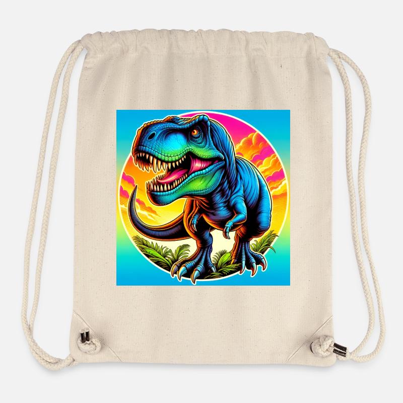 dinosaure - Sac à cordon recyclé Stanley/Stella - blanc naturel